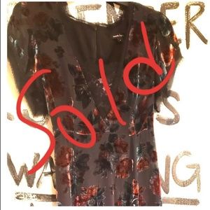 Nanette Lepore ankle length lace/velvet dress